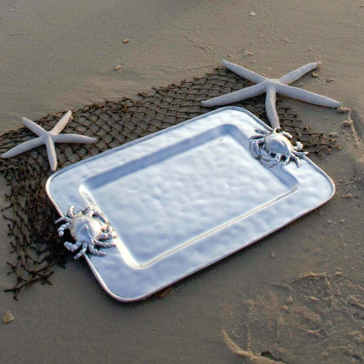 Ocean Crab Medium Rectangular Tray - Tray Detail | Bone & Brass