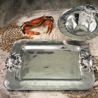 Ocean Crab Medium Rectangular Tray - Tray Top View | Bone & Brass