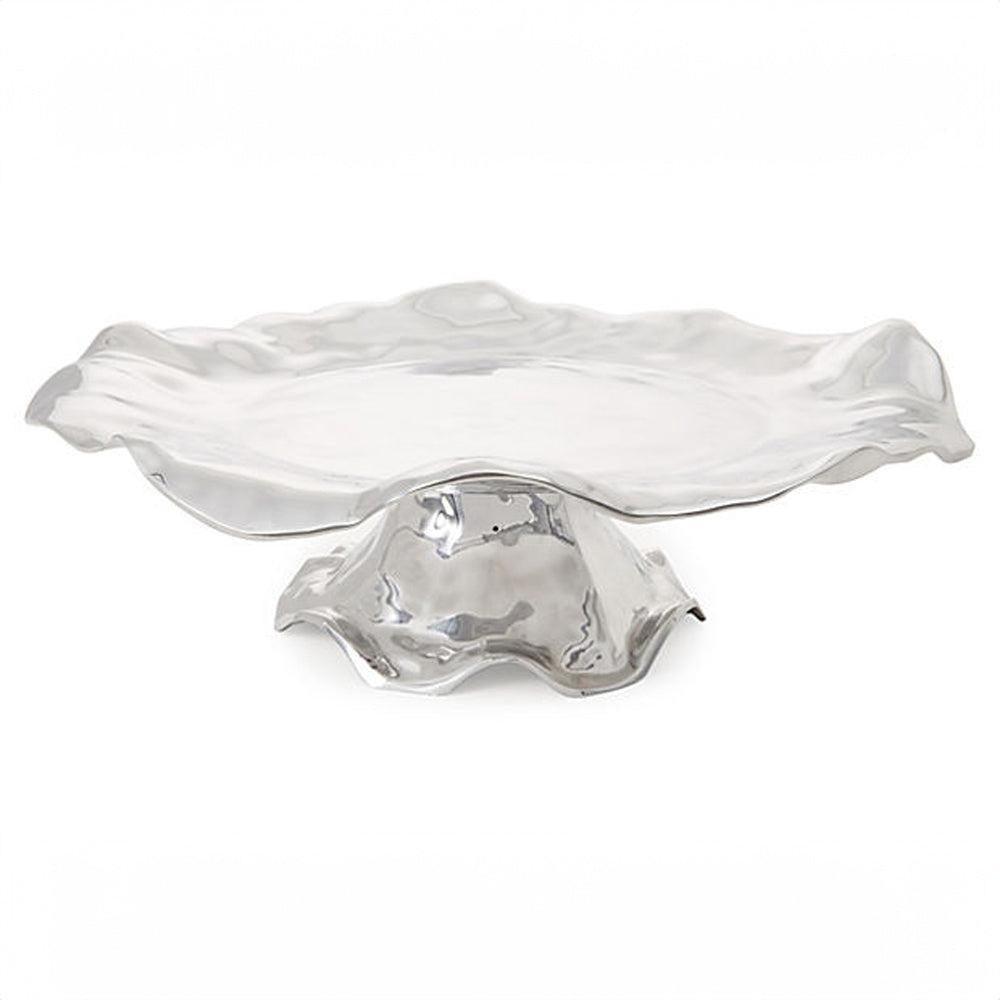 Pedestal Vento Lola Round Plate | Bone & Brass