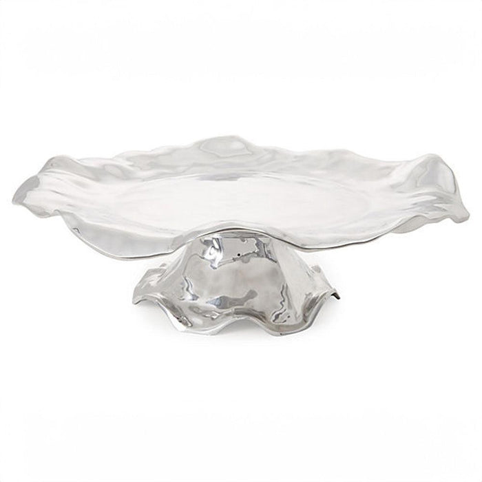Pedestal Vento Lola Round Plate | Bone & Brass