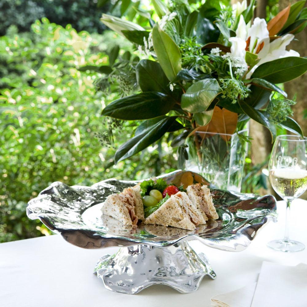 Pedestal Vento Lola Round Plate - Cake Plate View | Bone & Brass