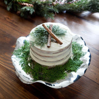 Pedestal Vento Lola Round Plate - Cake Plate Top View | Bone & Brass