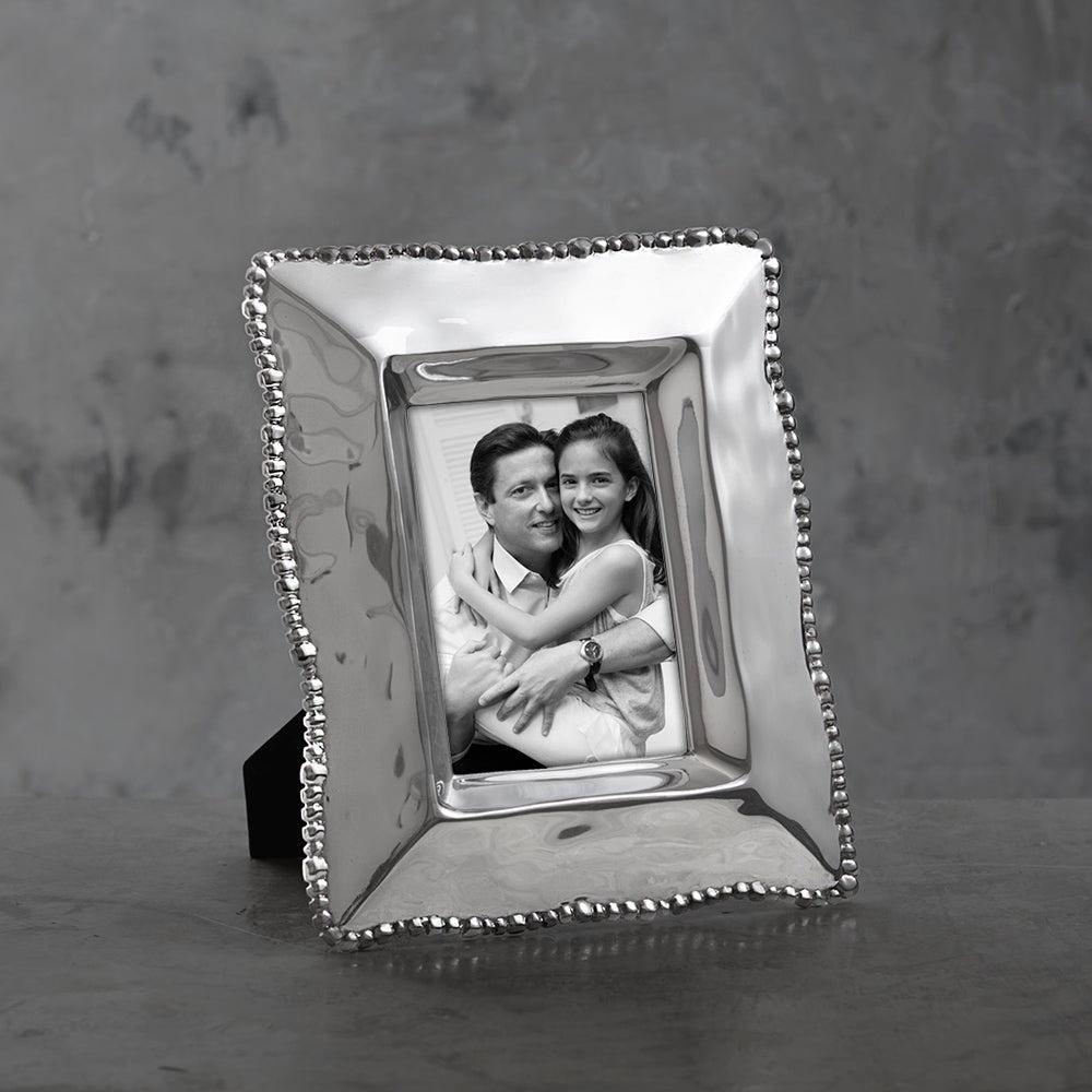 Frame Organic Pearl 5 x 7 Frame - Frame Side View | Bone & Brass