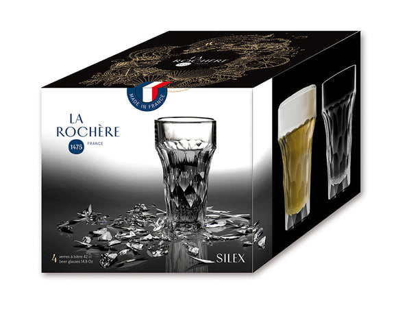 Silex Clear Beer Glass Set of 4