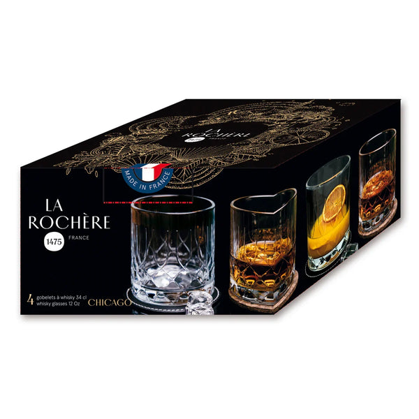Chicago Clear Whiskey Glass – Set of 4