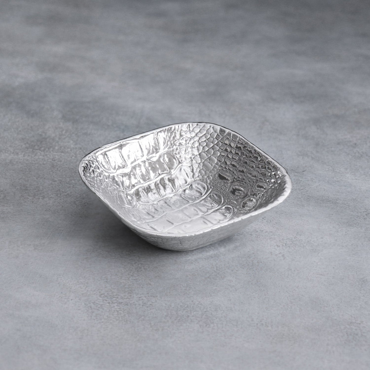 Pieles Croc Small Square Bowl - Bowl Top View | Bone & Brass
