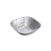 Pieles Croc Small Square Bowl | Bone & Brass