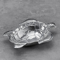 Silver Ocean Turtle Small Serving Bowl - Bowl Detail | Bone & Brass