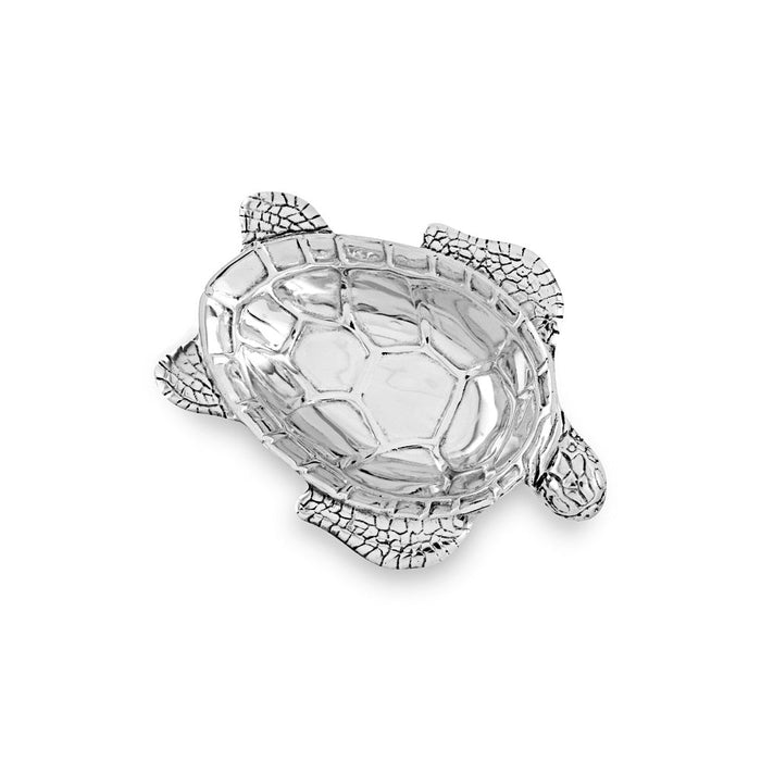 Silver Ocean Turtle Small Serving Bowl