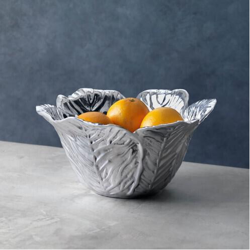 Garden Cabbage Medium Bowl - Bowl Side View | Bone & Brass