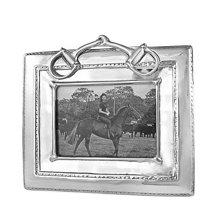 Silver Equestrian Snaffle Bit 5 x 7 Picture Frame | Bone & Brass