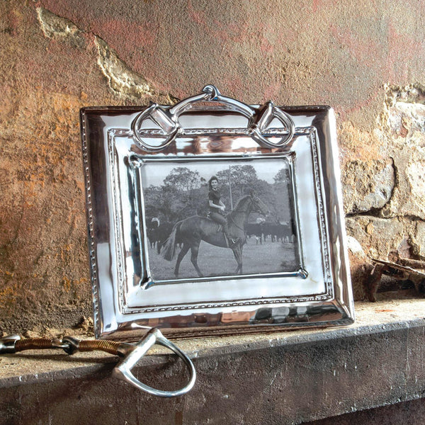 Silver Equestrian Snaffle Bit 5 x 7 Picture Frame - Frame Detail | Bone & Brass