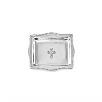 Baby Cross 4 x 6 Decorative Tray | Bone & Brass