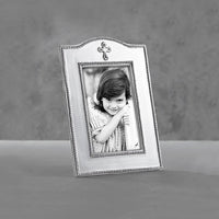 Baby Cross 4 x 6 Silver Picture Frame - Frame Detail | Bone & Brass