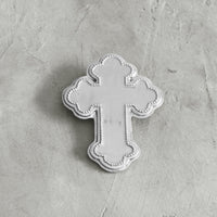 Baby Pearl Cross Keepsake - Close Up | Bone & Brass