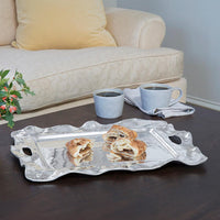 Vento Rebecca Large Rectangular Tray Handles - Tray Side View | Bone & Brass