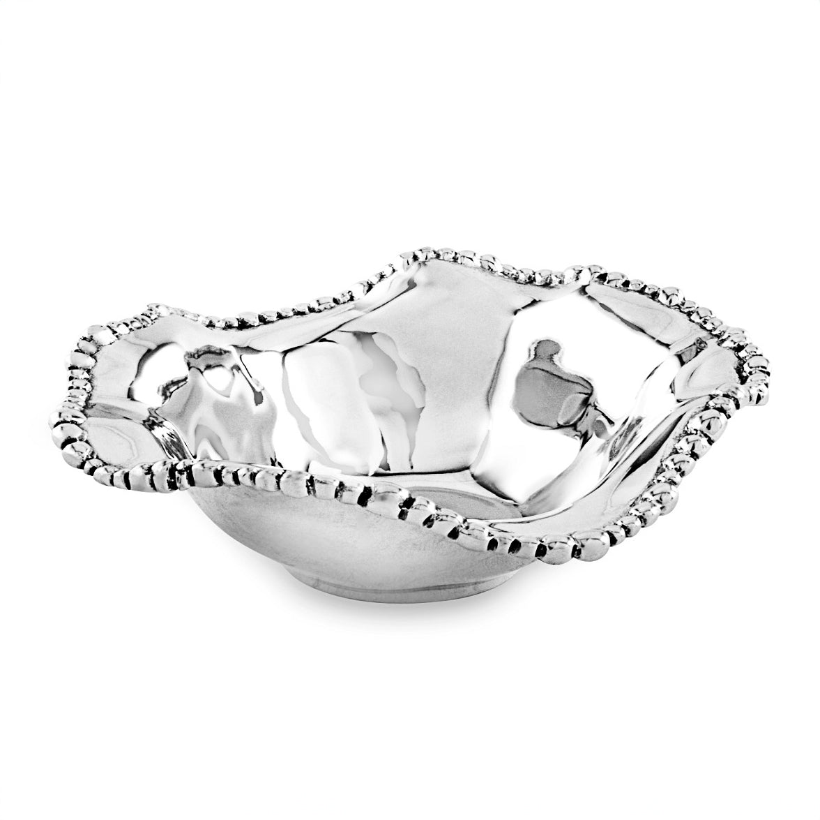 silver Organic Pearl Sauce Bowl | Bone & Brass