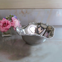 silver Organic Pearl Sauce Bowl - Bowl Detail | Bone & Brass