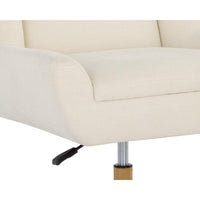 Mirian Alabaster & Matte Gold Office Chair