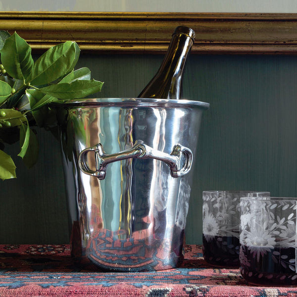 Silver Equestrian Snaffle-Bit Ice Bucket - Ice Bucket Detail | Bone & Brass