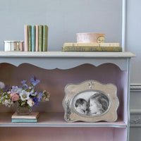 Silver Baby Cross 4 x 6 Picture Frame Horizontal - Frame Corner Detail | Bone & Brass