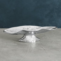 Pedestal Soho Small Oval Cracker Tray - Pedestal Top View | Bone & Brass