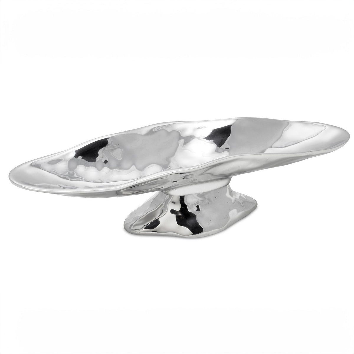 Pedestal Soho Small Oval Cracker Tray - Pedestal Top View | Bone & Brass