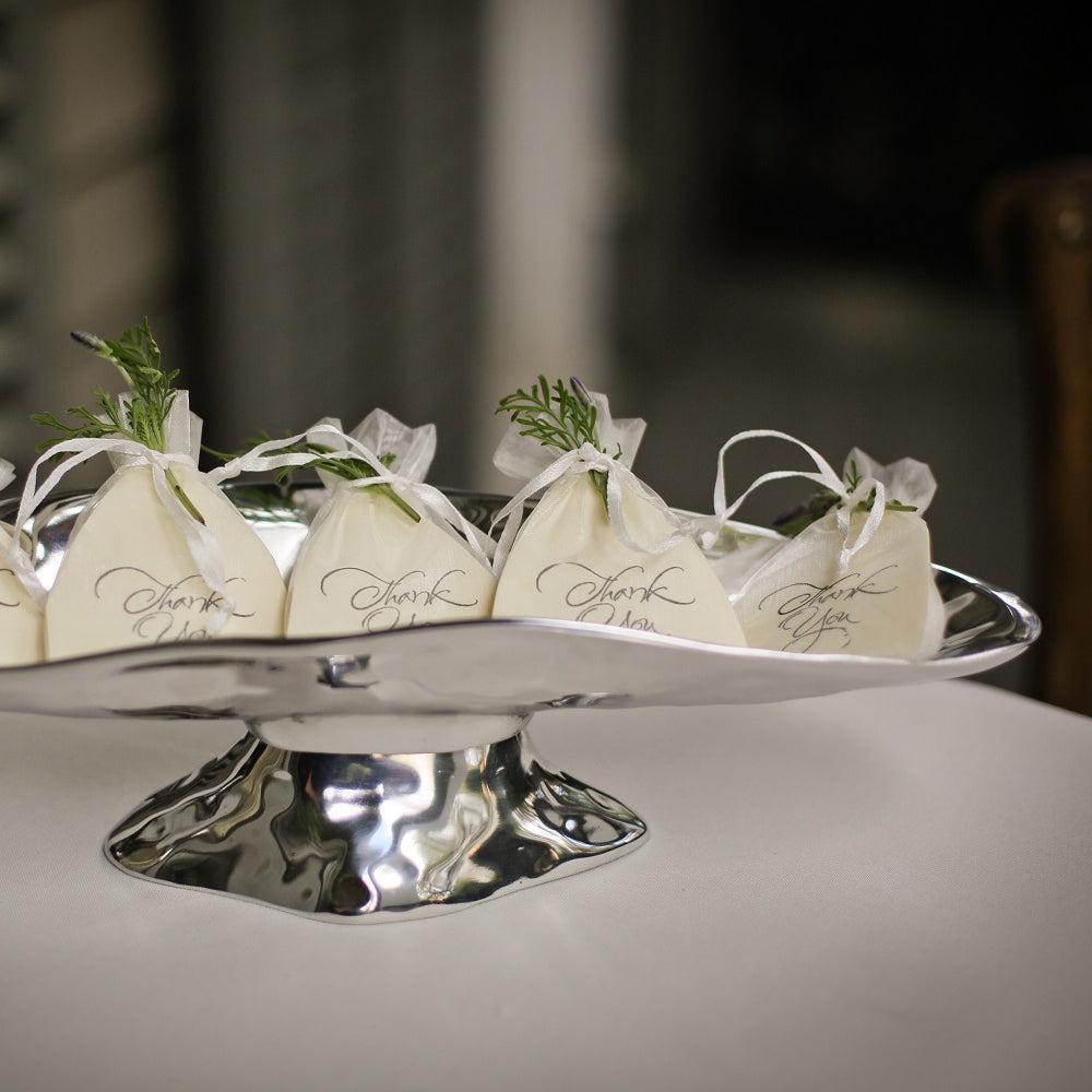 Pedestal Soho Small Oval Cracker Tray - Pedestal Detail | Bone & Brass