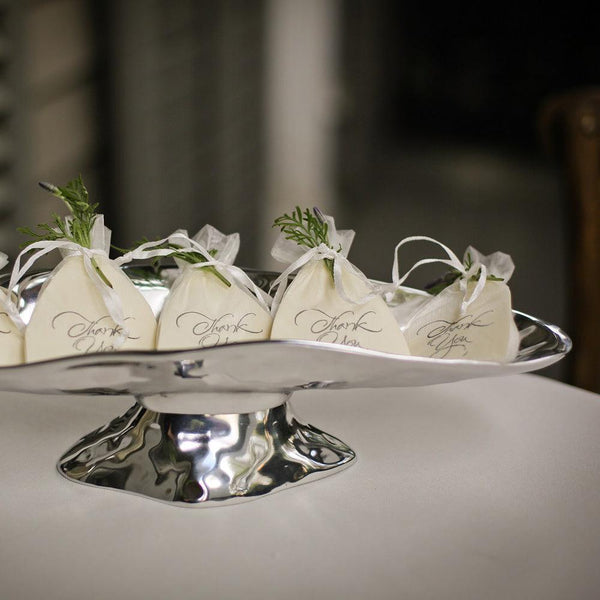 Pedestal Soho Small Oval Cracker Tray - Pedestal Detail | Bone & Brass