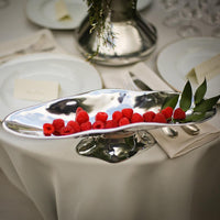 Pedestal Soho Small Oval Cracker Tray - Pedestal View | Bone & Brass