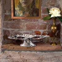 Pedestal Soho Small Oval Cracker Tray - Pedestal Detail | Bone & Brass