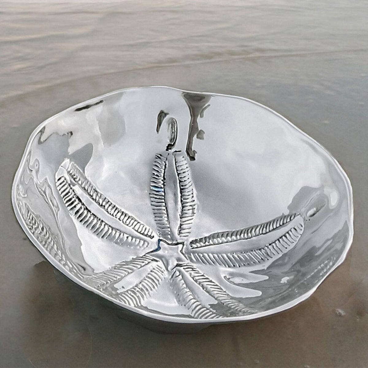 Ocean Sand-Dollar Large Bowl - Bowl Top View | Bone & Brass