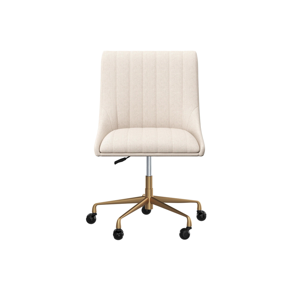 Halden Beige Linen Office Chair - Chair Detail | Bone & Brass