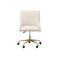 Halden Beige Linen Office Chair - Chair Detail | Bone & Brass