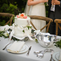 Silver Organic Pearl Medium Serving Bowl