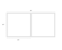 Double Cross (Set of 2) 48" X 48" - Black Floater Frame