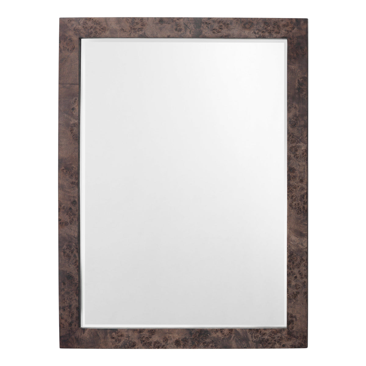 Chandler Charcoal Burl Wood Rectangle Mirror