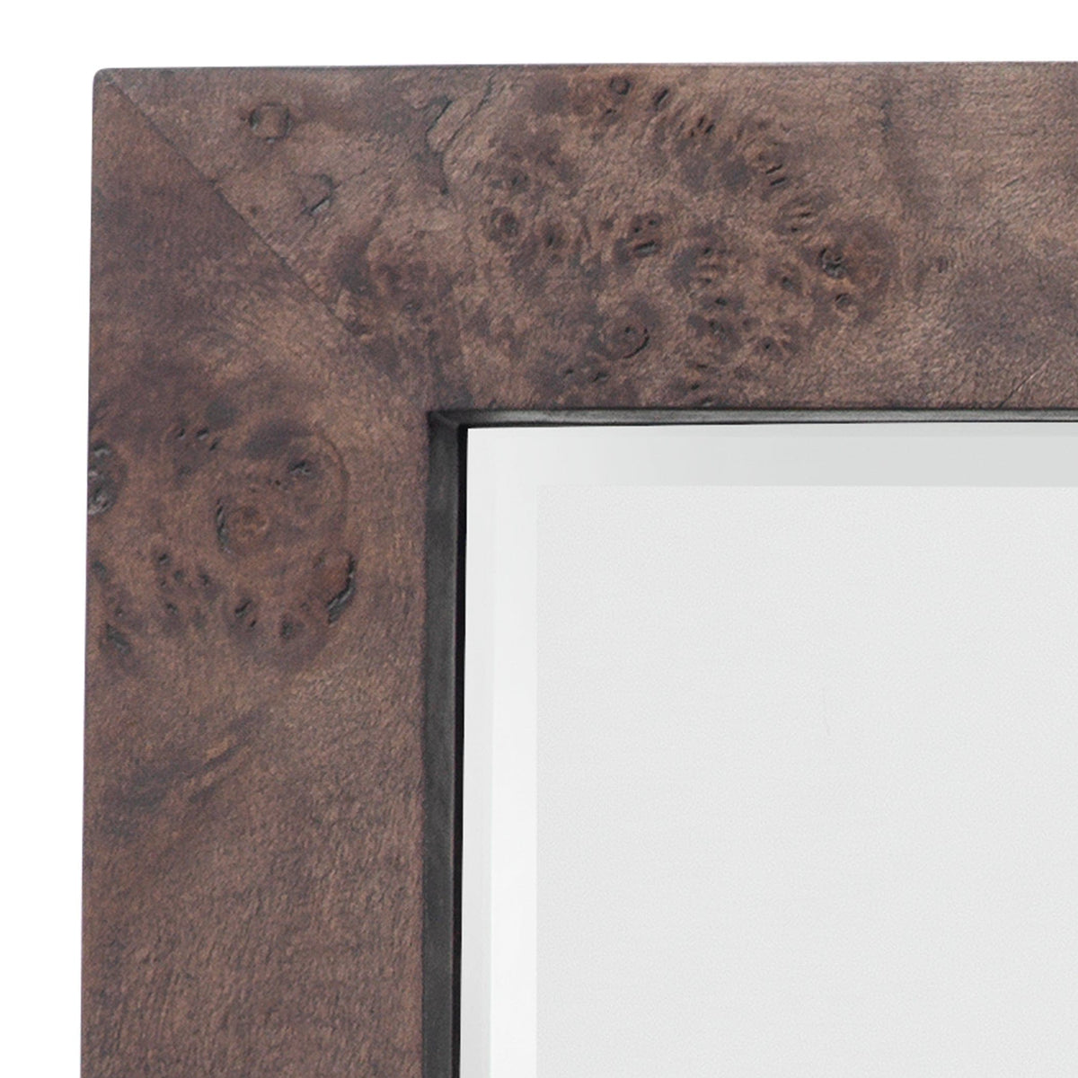 Chandler Charcoal Burl Wood Rectangle Mirror