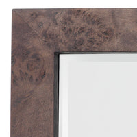 Chandler Charcoal Burl Wood Rectangle Mirror