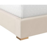 Alisha Taupe Upholstered King Bed