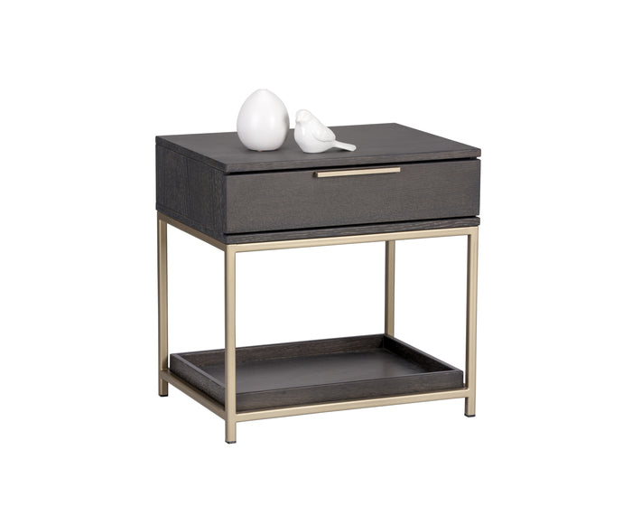 Rebel Small - Gold - Charcoal Grey Nightstand