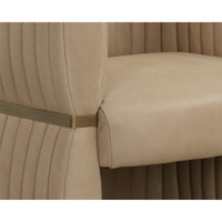 Tryor Sahara Sand Leather Lounge Chair