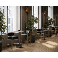 Heloise Barstool - Bravo Black - Stool Seat Detail | Bone & Brass