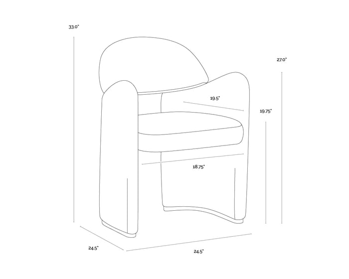 Snowden Dining Noah Ecru Armchair