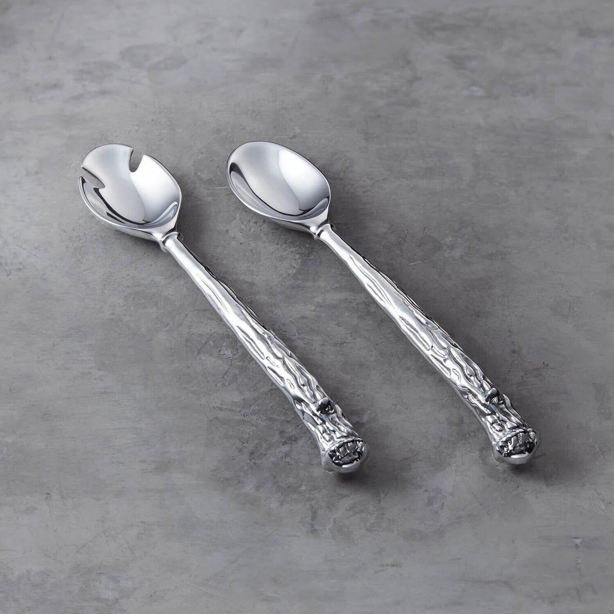 Western Antler Large Salad Servers - Handle Detail | Bone & Brass