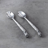 Western Antler Large Salad Servers - Handle Detail | Bone & Brass
