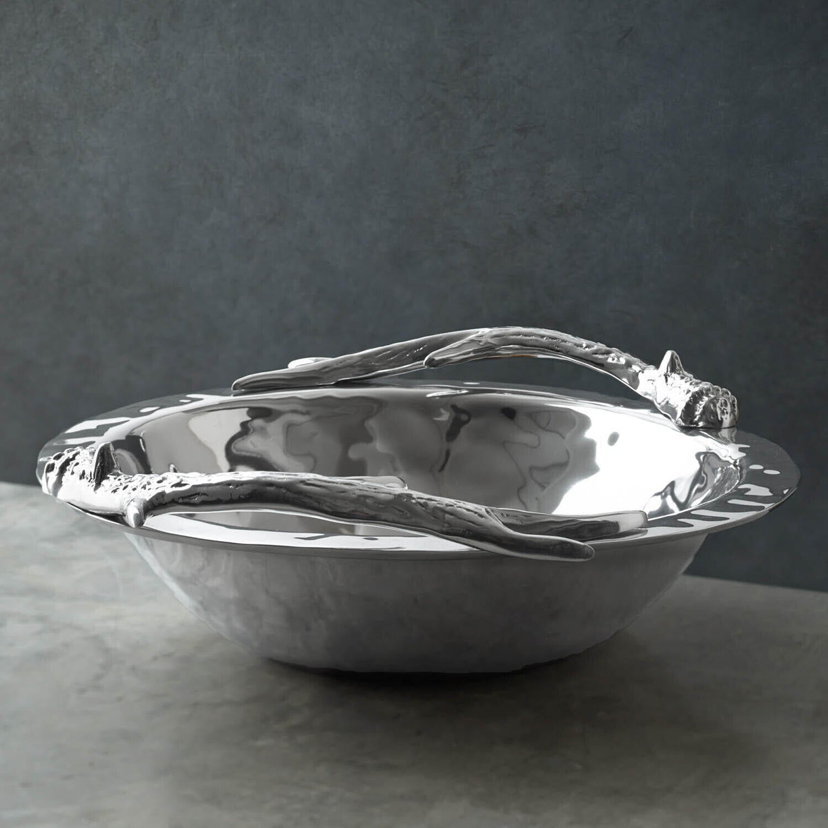 Western Antler Large Bowl - Bowl Top View | Bone & Brass