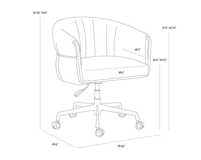 Olma Office Meg Taupe / Santa Cruz Oatmeal Chair