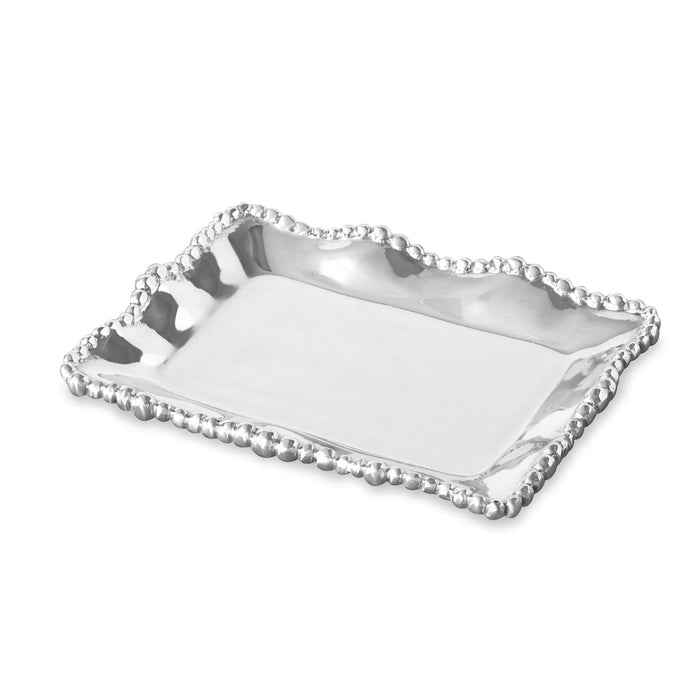 Giftables Organic Pearl Rectangular Tray | Bone & Brass