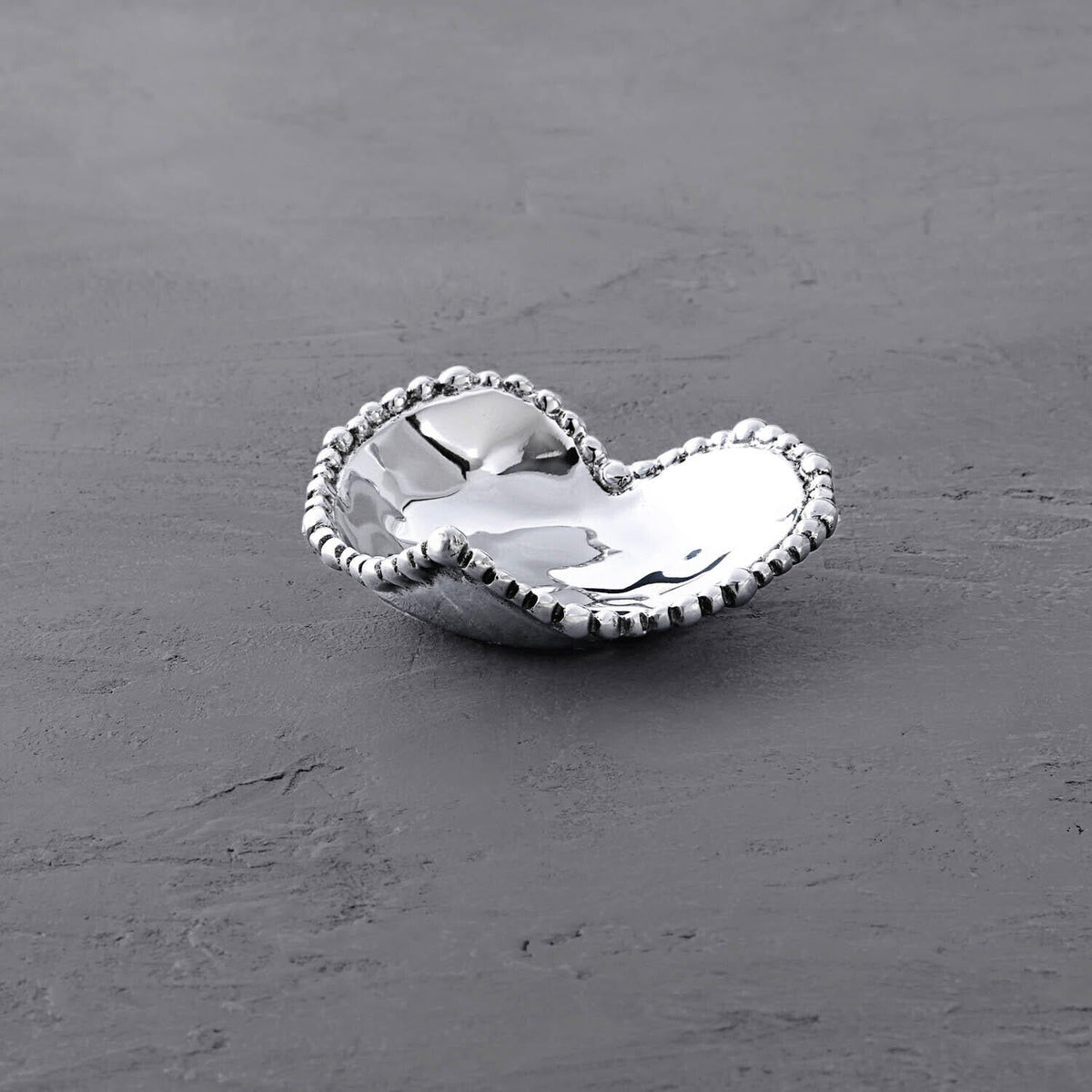 Giftables Organic Pearl Heart Bowl - Bowl Top View | Bone & Brass